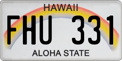 HI license plate FHU331