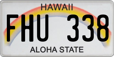 HI license plate FHU338