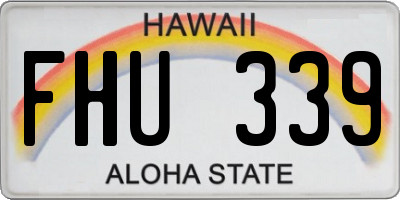 HI license plate FHU339