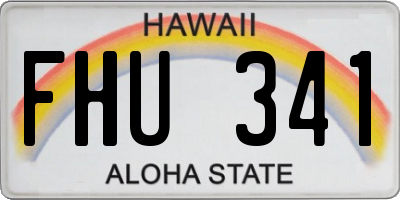 HI license plate FHU341