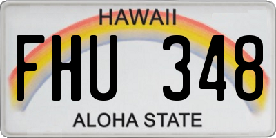 HI license plate FHU348