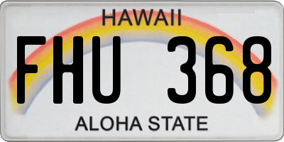 HI license plate FHU368
