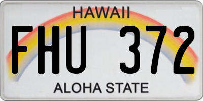 HI license plate FHU372