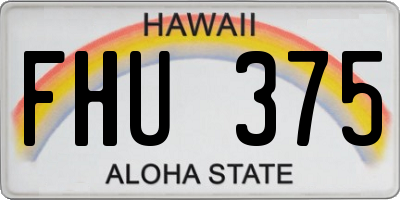 HI license plate FHU375