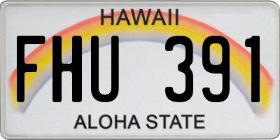 HI license plate FHU391