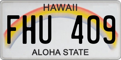 HI license plate FHU409