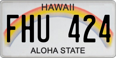 HI license plate FHU424