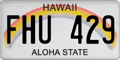 HI license plate FHU429