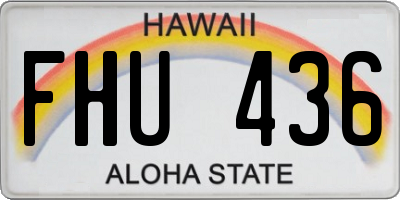 HI license plate FHU436