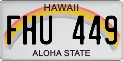 HI license plate FHU449