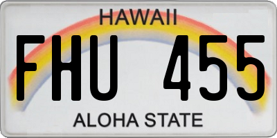 HI license plate FHU455