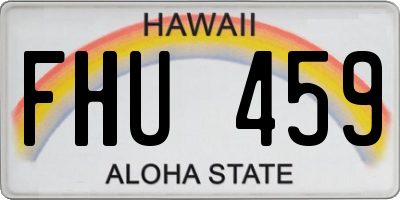 HI license plate FHU459