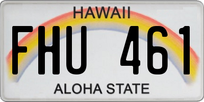 HI license plate FHU461
