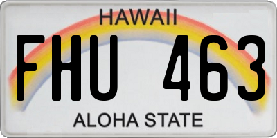 HI license plate FHU463
