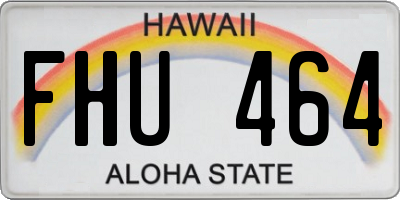 HI license plate FHU464