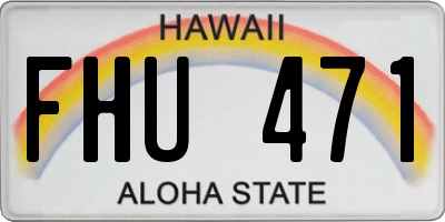 HI license plate FHU471