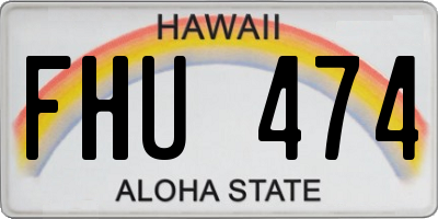 HI license plate FHU474