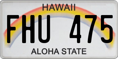 HI license plate FHU475