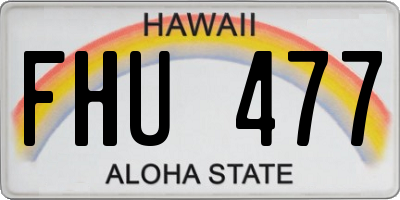HI license plate FHU477