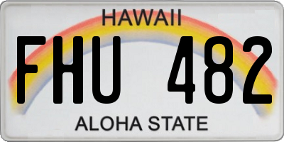 HI license plate FHU482