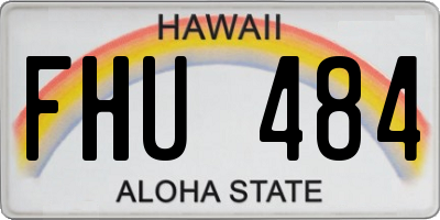 HI license plate FHU484
