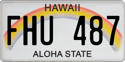 HI license plate FHU487