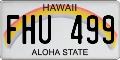 HI license plate FHU499