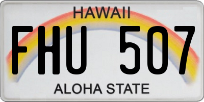 HI license plate FHU507
