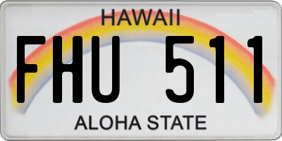 HI license plate FHU511