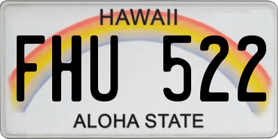 HI license plate FHU522