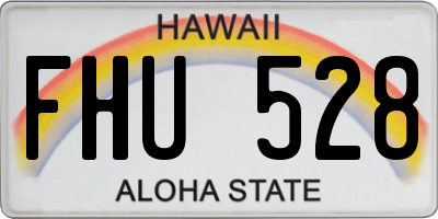HI license plate FHU528