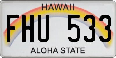 HI license plate FHU533