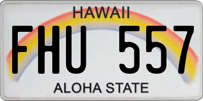 HI license plate FHU557