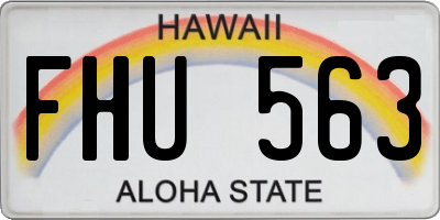 HI license plate FHU563