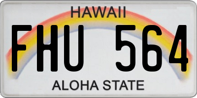 HI license plate FHU564