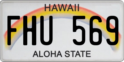 HI license plate FHU569