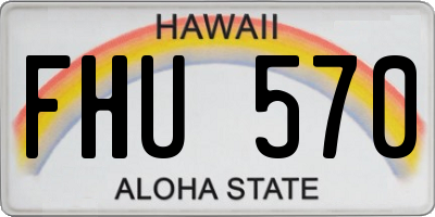 HI license plate FHU570