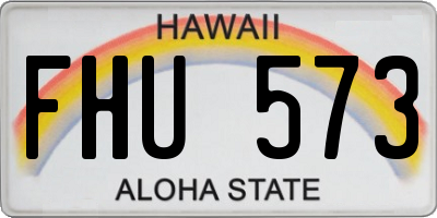 HI license plate FHU573
