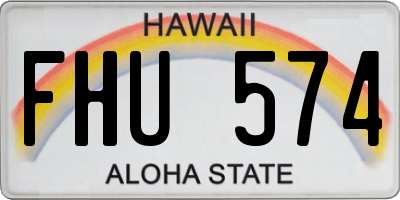 HI license plate FHU574