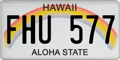 HI license plate FHU577