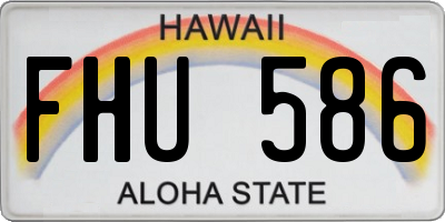 HI license plate FHU586