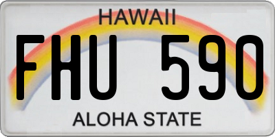 HI license plate FHU590