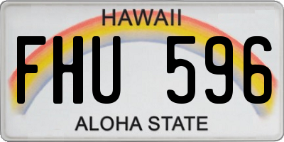HI license plate FHU596