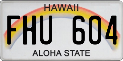 HI license plate FHU604