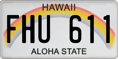 HI license plate FHU611
