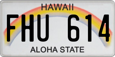 HI license plate FHU614