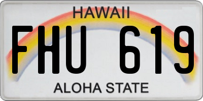 HI license plate FHU619