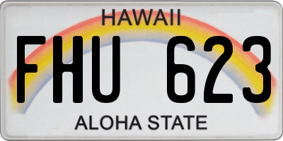 HI license plate FHU623