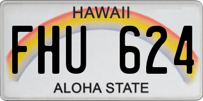 HI license plate FHU624