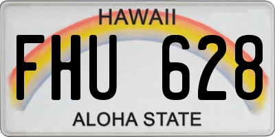 HI license plate FHU628